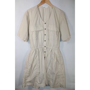 Hemi Blurr Women's Small Beige Short Sleeve Dress
